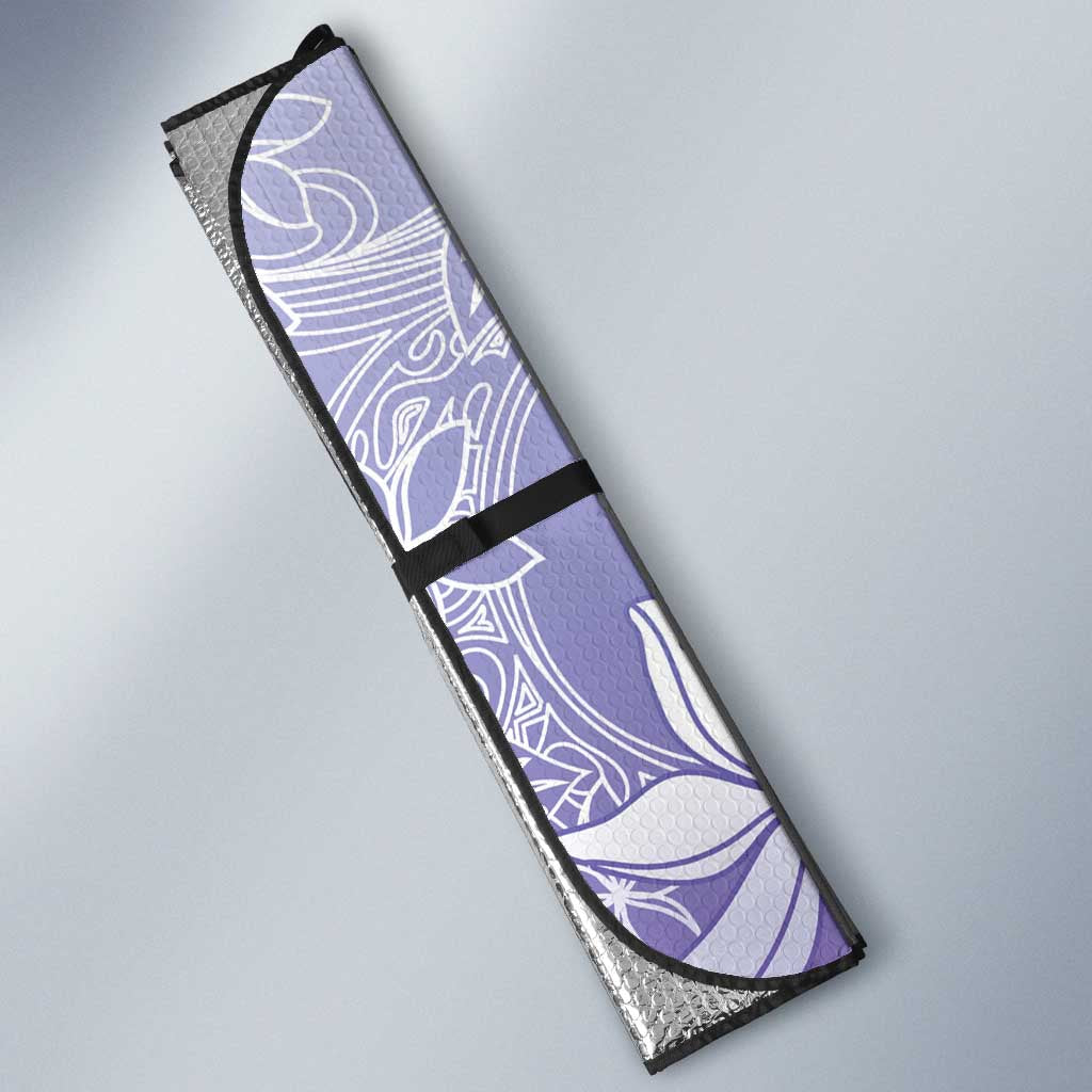 Tiare Tahiti Auto Sun Shade Purple Polynesia Motifs LT05 - Polynesian Pride