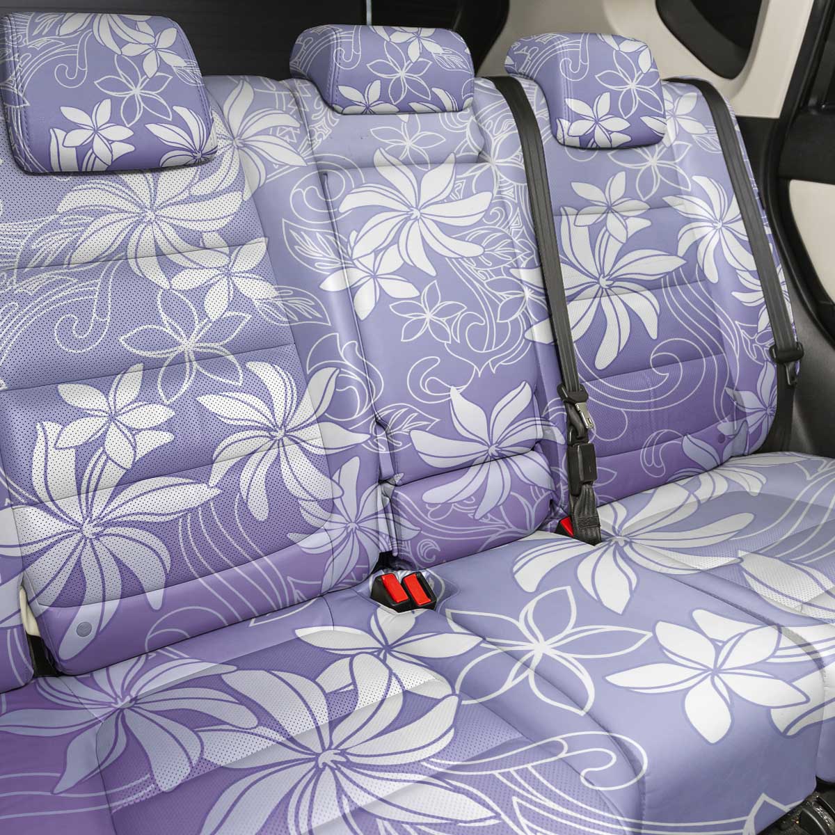 Tiare Tahiti Back Car Seat Cover Purple Polynesia Motifs LT05 - Polynesian Pride