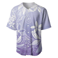 Tiare Tahiti Baseball Jersey Purple Polynesia Motifs LT05 Purple - Polynesian Pride