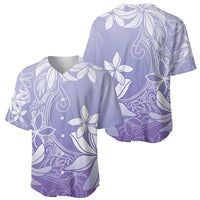Tiare Tahiti Baseball Jersey Purple Polynesia Motifs LT05 - Polynesian Pride