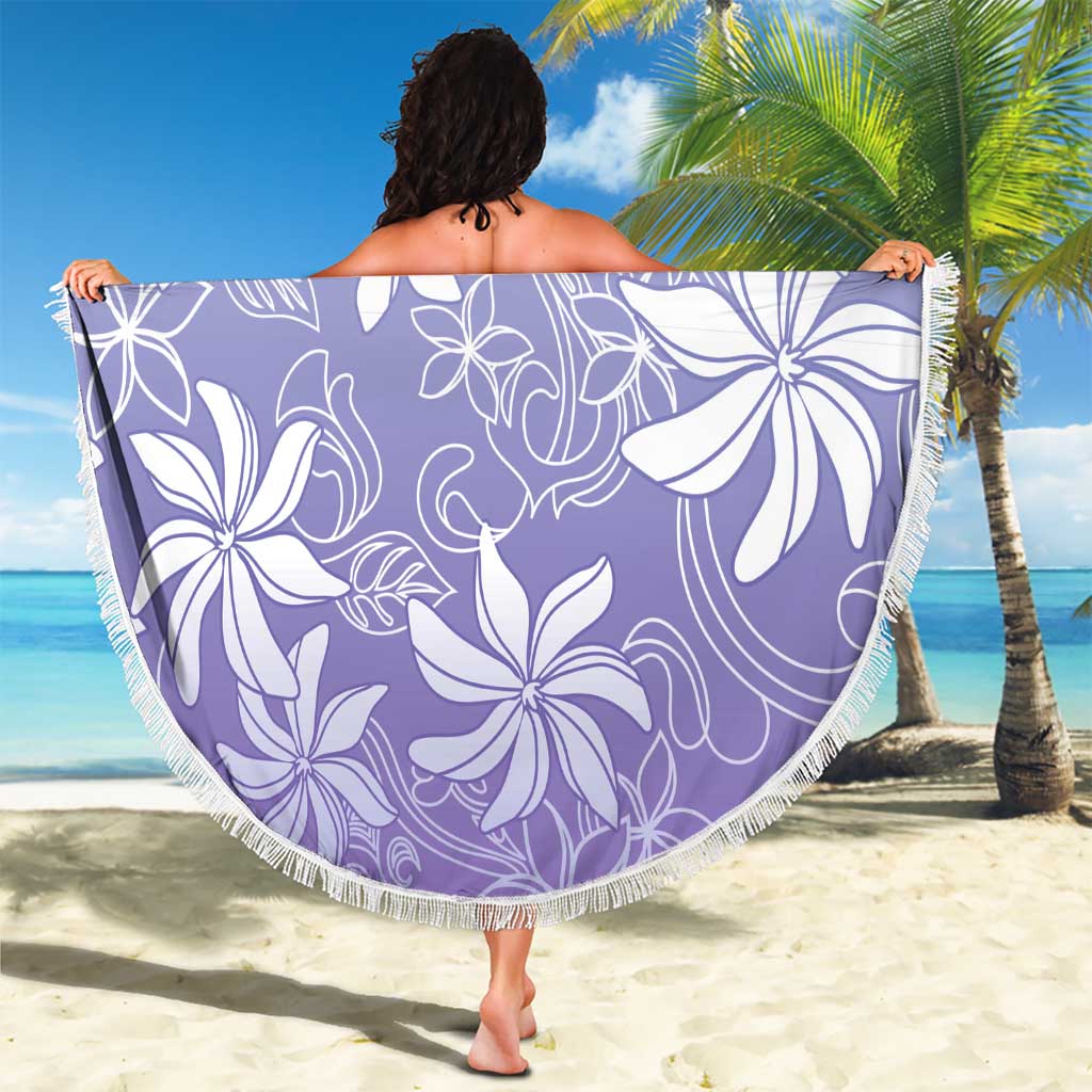 Tiare Tahiti Beach Blanket Purple Polynesia Motifs LT05 - Polynesian Pride