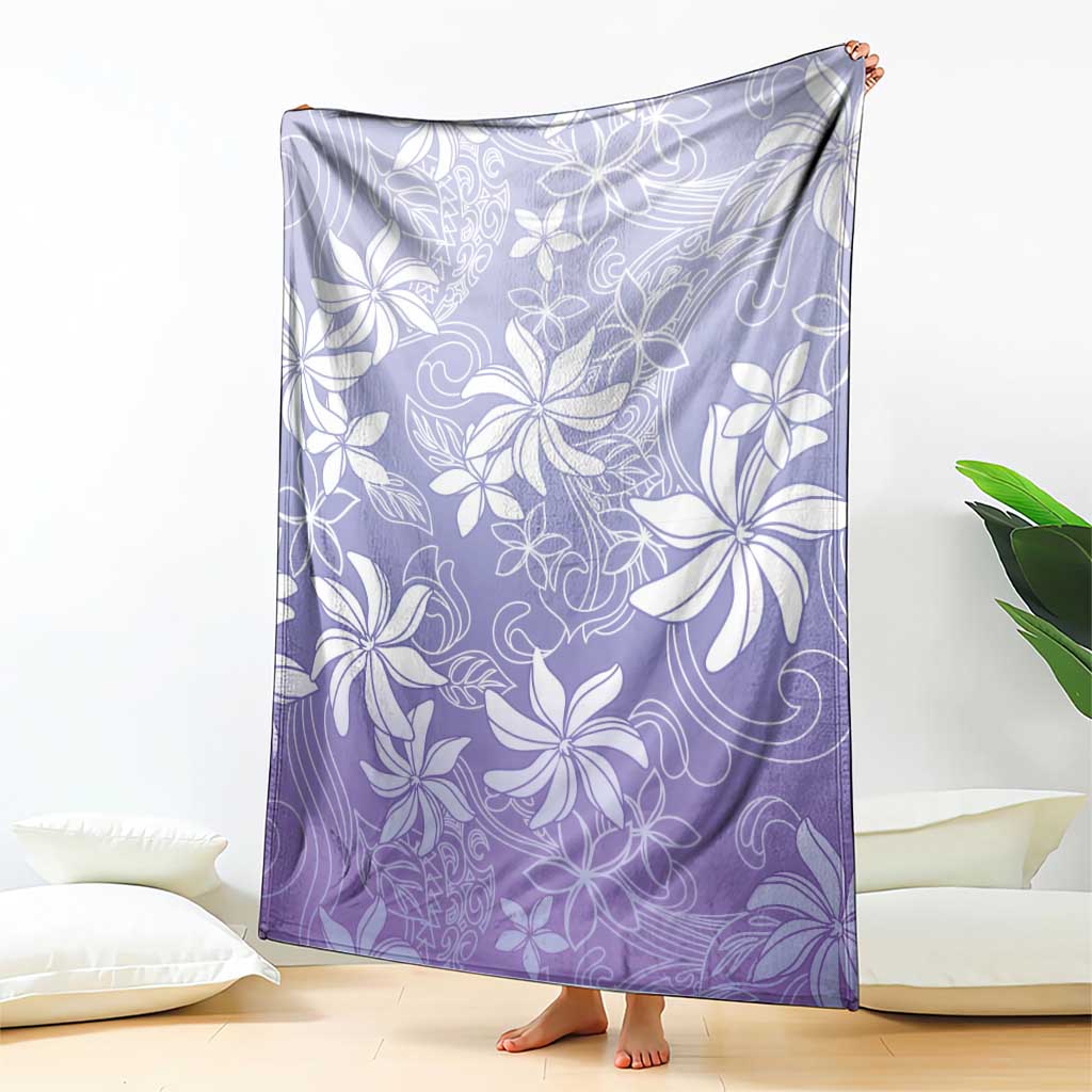 Tiare Tahiti Blanket Purple Polynesia Motifs LT05 - Polynesian Pride
