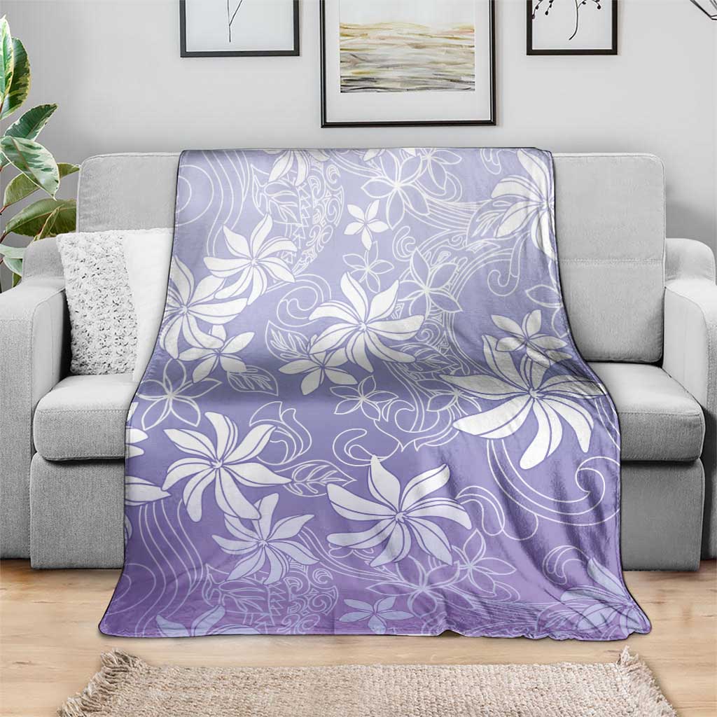 Tiare Tahiti Blanket Purple Polynesia Motifs LT05 - Polynesian Pride