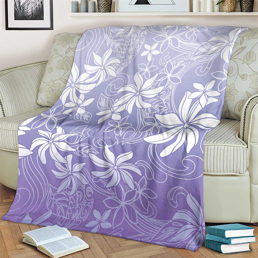 Tiare Tahiti Blanket Purple Polynesia Motifs LT05 - Polynesian Pride