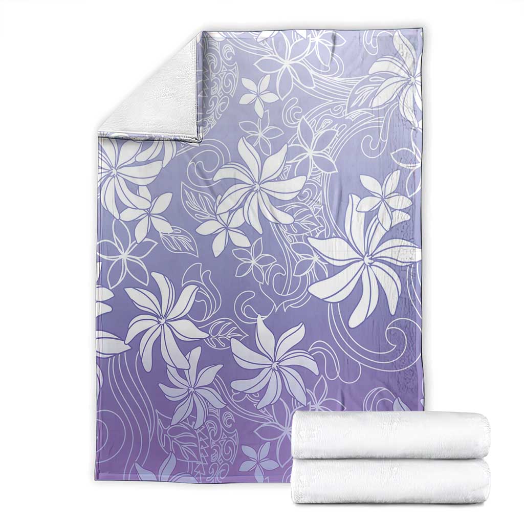 Tiare Tahiti Blanket Purple Polynesia Motifs LT05 - Polynesian Pride