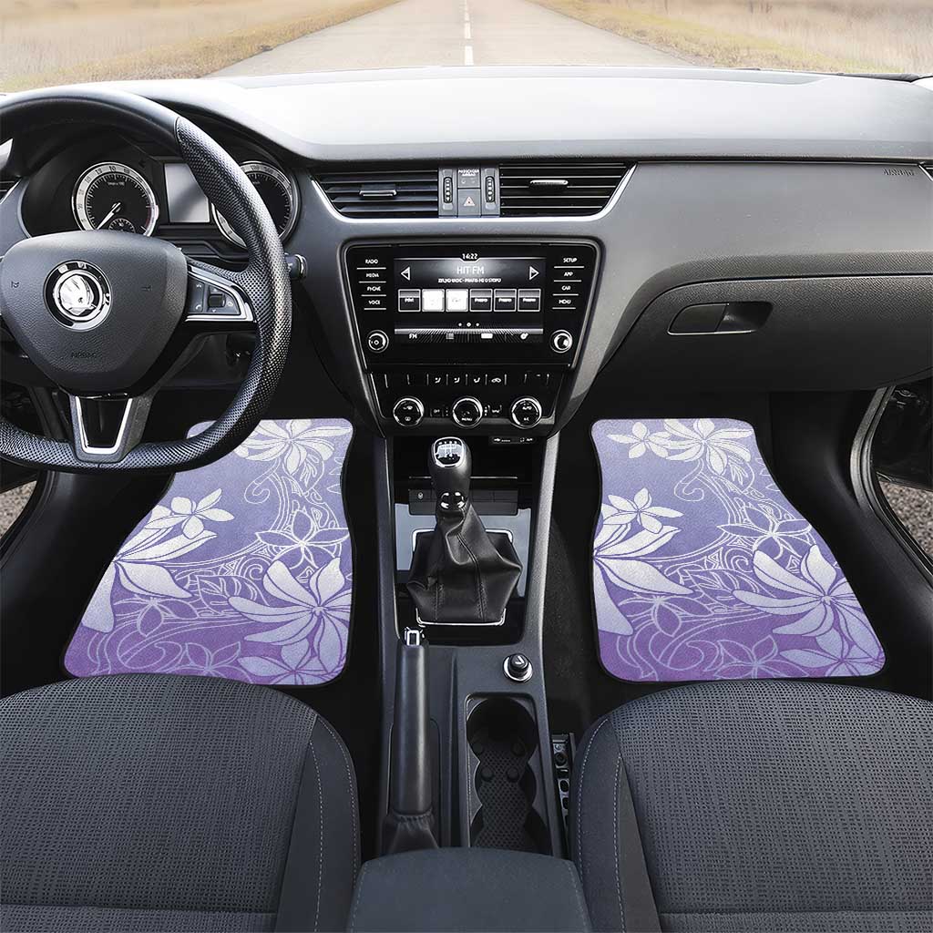 Tiare Tahiti Car Mats Purple Polynesia Motifs LT05 Set 2pcs - Front Purple - Polynesian Pride