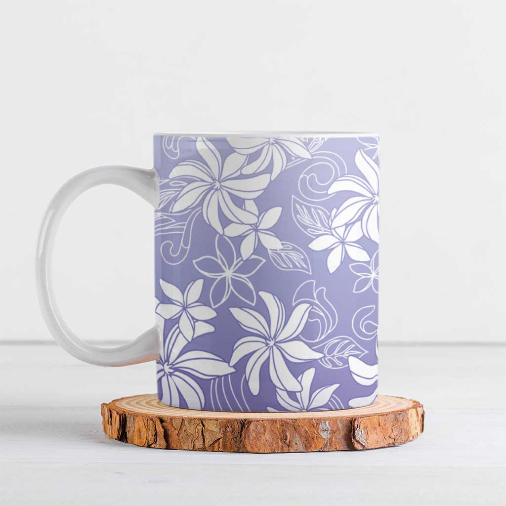 Tiare Tahiti Ceramic Mug Purple Polynesia Motifs LT05 Purple - Polynesian Pride