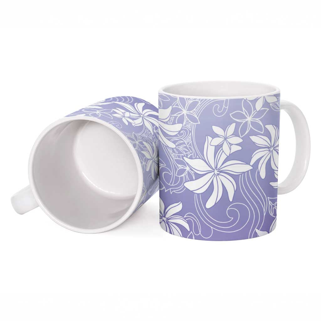 Tiare Tahiti Ceramic Mug Purple Polynesia Motifs LT05 - Polynesian Pride