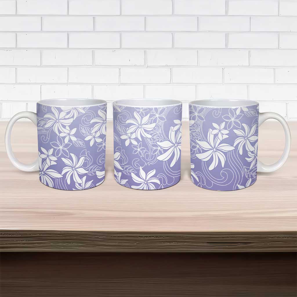 Tiare Tahiti Ceramic Mug Purple Polynesia Motifs LT05 - Polynesian Pride