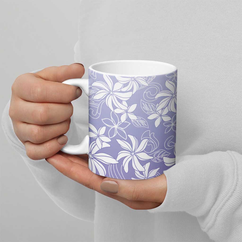 Tiare Tahiti Ceramic Mug Purple Polynesia Motifs LT05 - Polynesian Pride