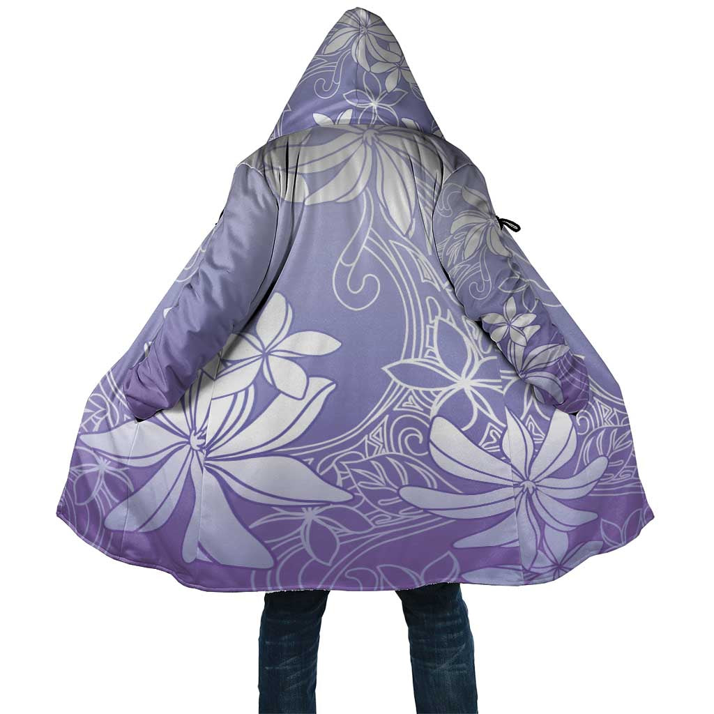 Tiare Tahiti Cloak Purple Polynesia Motifs LT05 Unisex Purple - Polynesian Pride