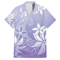 Tiare Tahiti Family Matching Off Shoulder Maxi Dress and Hawaiian Shirt Purple Polynesia Motifs - Polynesian Pride