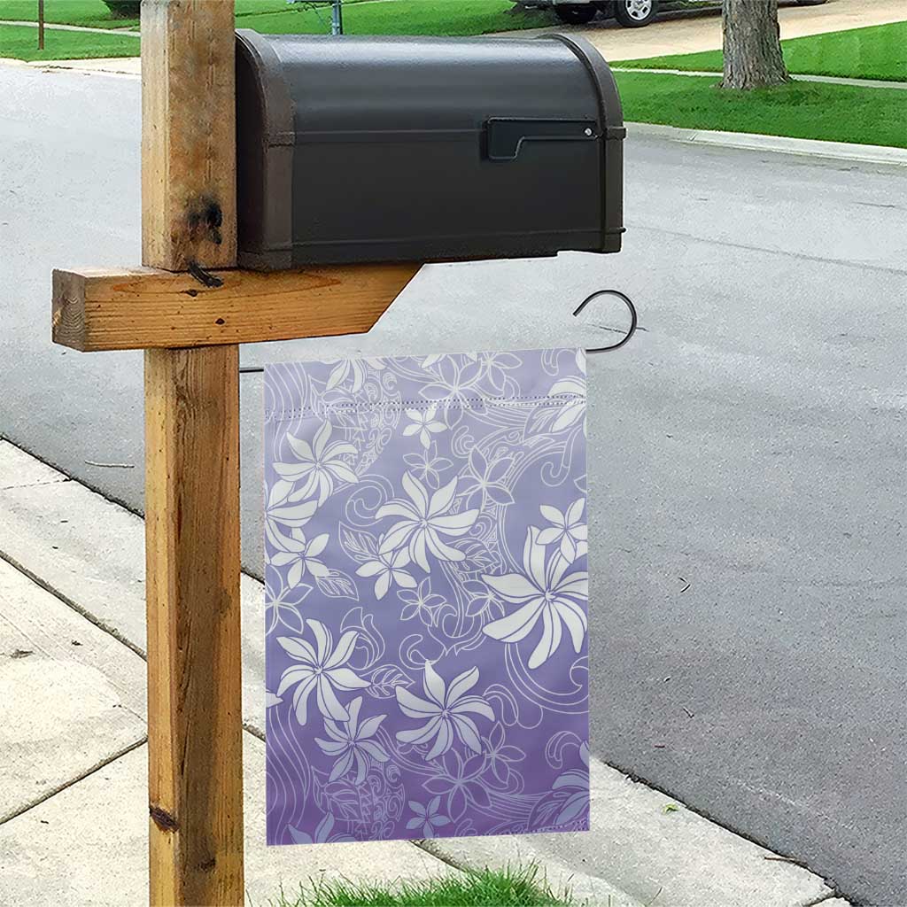 Tiare Tahiti Garden Flag Purple Polynesia Motifs - Polynesian Pride