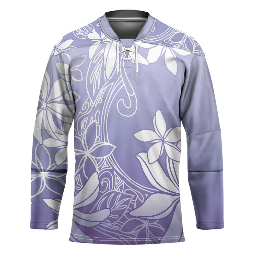 Tiare Tahiti Hockey Jersey Purple Polynesia Motifs LT05 Unisex Purple - Polynesian Pride
