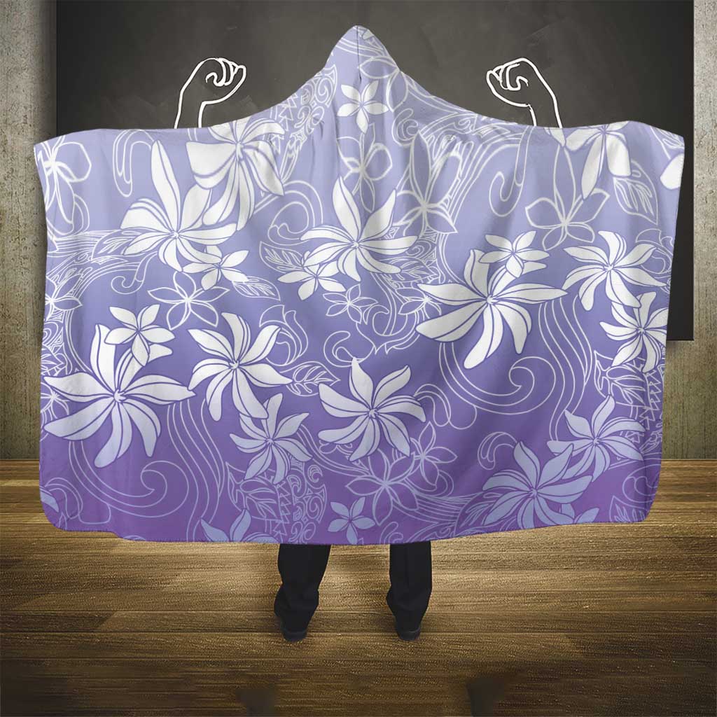 Tiare Tahiti Hooded Blanket Purple Polynesia Motifs LT05 - Polynesian Pride