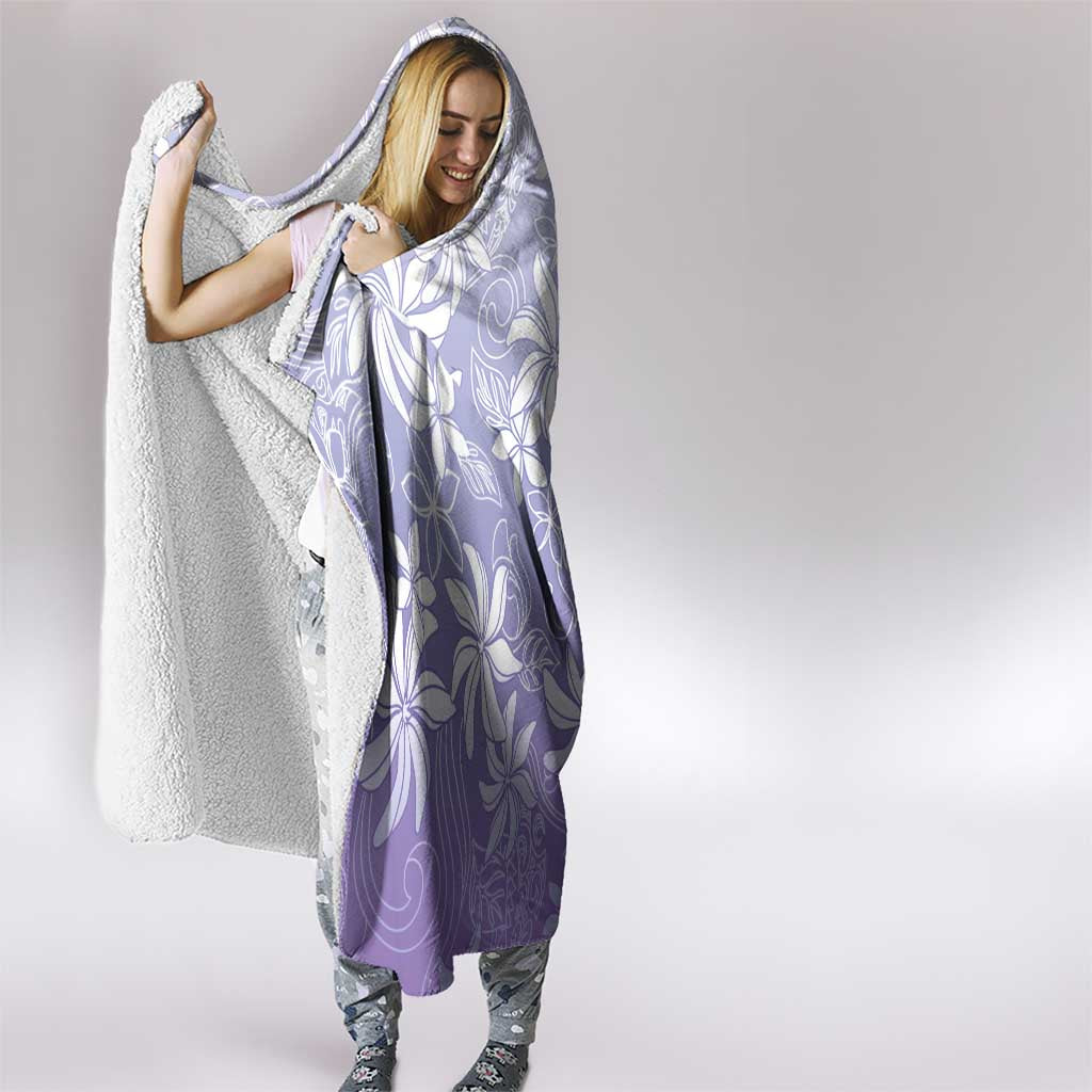 Tiare Tahiti Hooded Blanket Purple Polynesia Motifs LT05 - Polynesian Pride
