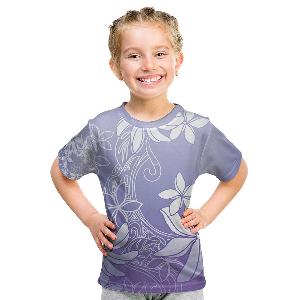 Tiare Tahiti Kid T Shirt Purple Polynesia Motifs - Polynesian Pride