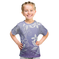 Tiare Tahiti Kid T Shirt Purple Polynesia Motifs - Polynesian Pride