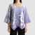 Tiare Tahiti Kimono Sleeve Blouse Purple Polynesia Motifs - Polynesian Pride