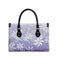 Tiare Tahiti Leather Bag Purple Polynesia Motifs LT05 - Polynesian Pride