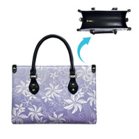 Tiare Tahiti Leather Bag Purple Polynesia Motifs LT05 - Polynesian Pride