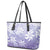Tiare Tahiti Leather Tote Bag Purple Polynesia Motifs - Polynesian Pride