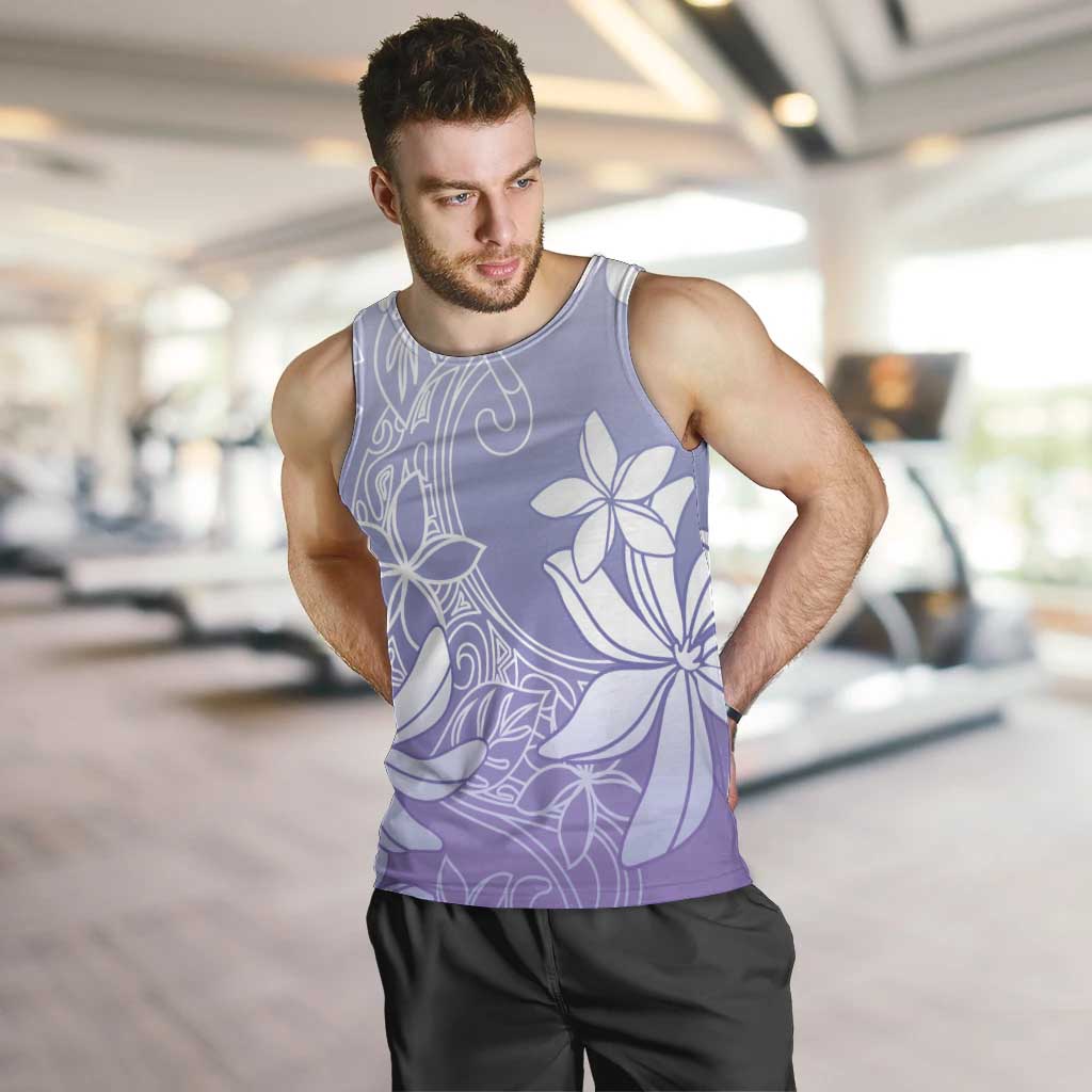 Tiare Tahiti Men Tank Top Purple Polynesia Motifs - Polynesian Pride