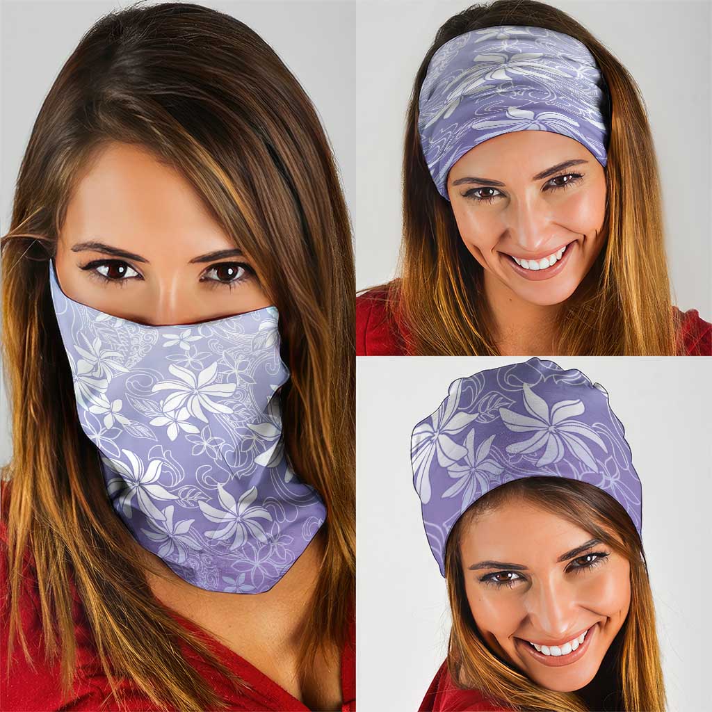Tiare Tahiti Neck Gaiter Purple Polynesia Motifs LT05 - Polynesian Pride