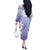 Tiare Tahiti Off The Shoulder Long Sleeve Dress Purple Polynesia Motifs - Polynesian Pride