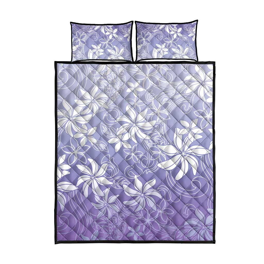 Tiare Tahiti Quilt Bed Set Purple Polynesia Motifs - Polynesian Pride
