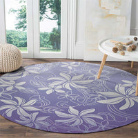 Tiare Tahiti Round Carpet Purple Polynesia Motifs LT05 - Polynesian Pride