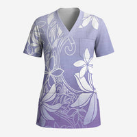 Tiare Tahiti Scrub Top Purple Polynesia Motifs LT05 Adult Purple - Polynesian Pride