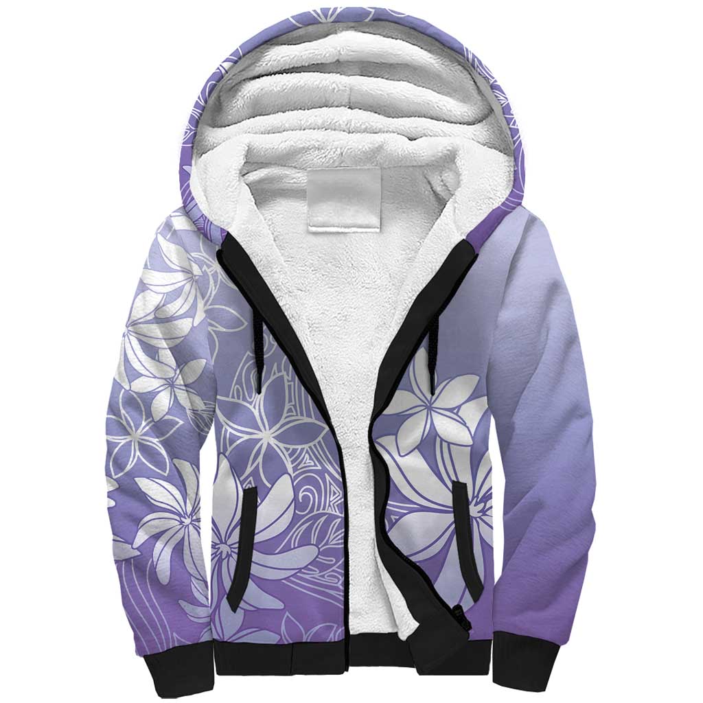 Tiare Tahiti Sherpa Hoodie Purple Polynesia Motifs LT05 Unisex Purple - Polynesian Pride