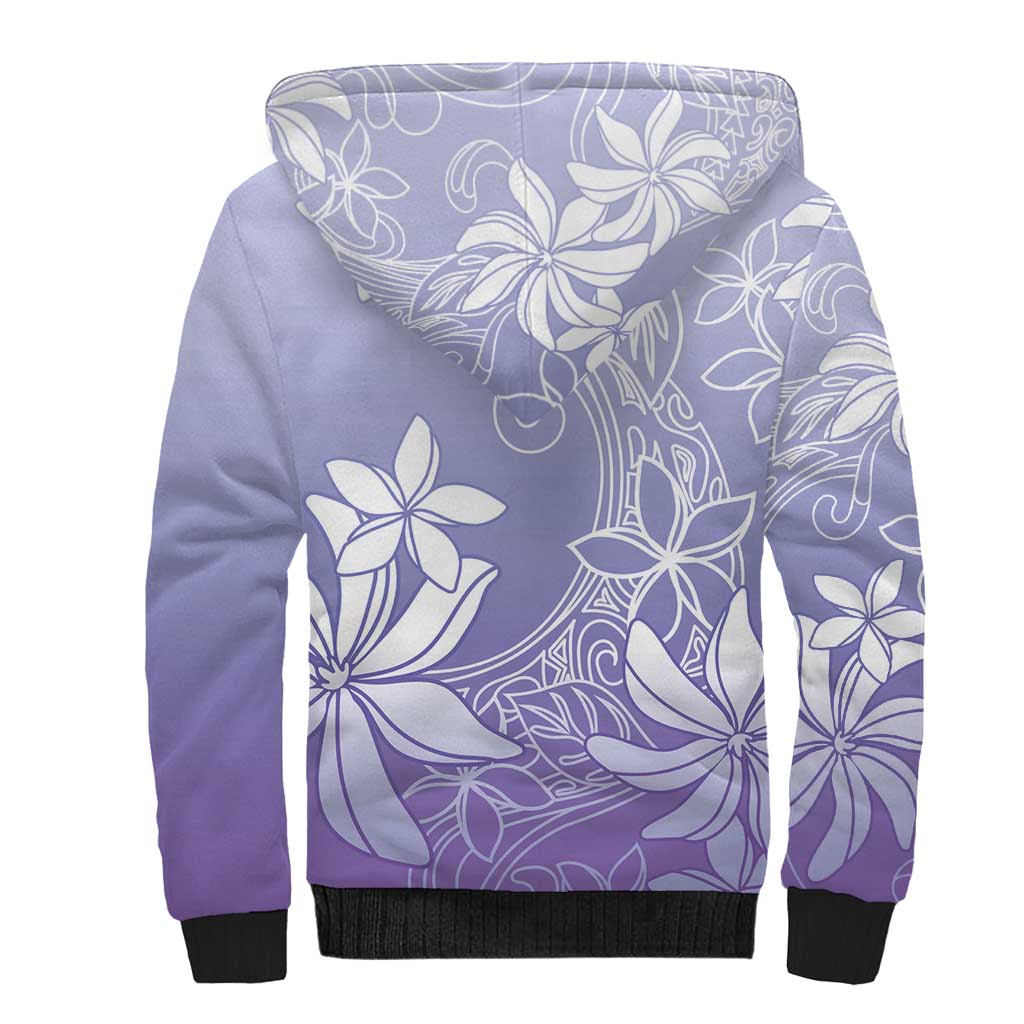 Tiare Tahiti Sherpa Hoodie Purple Polynesia Motifs LT05 - Polynesian Pride