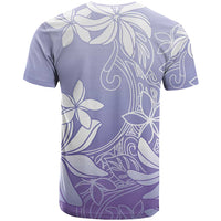Tiare Tahiti T Shirt Purple Polynesia Motifs - Polynesian Pride