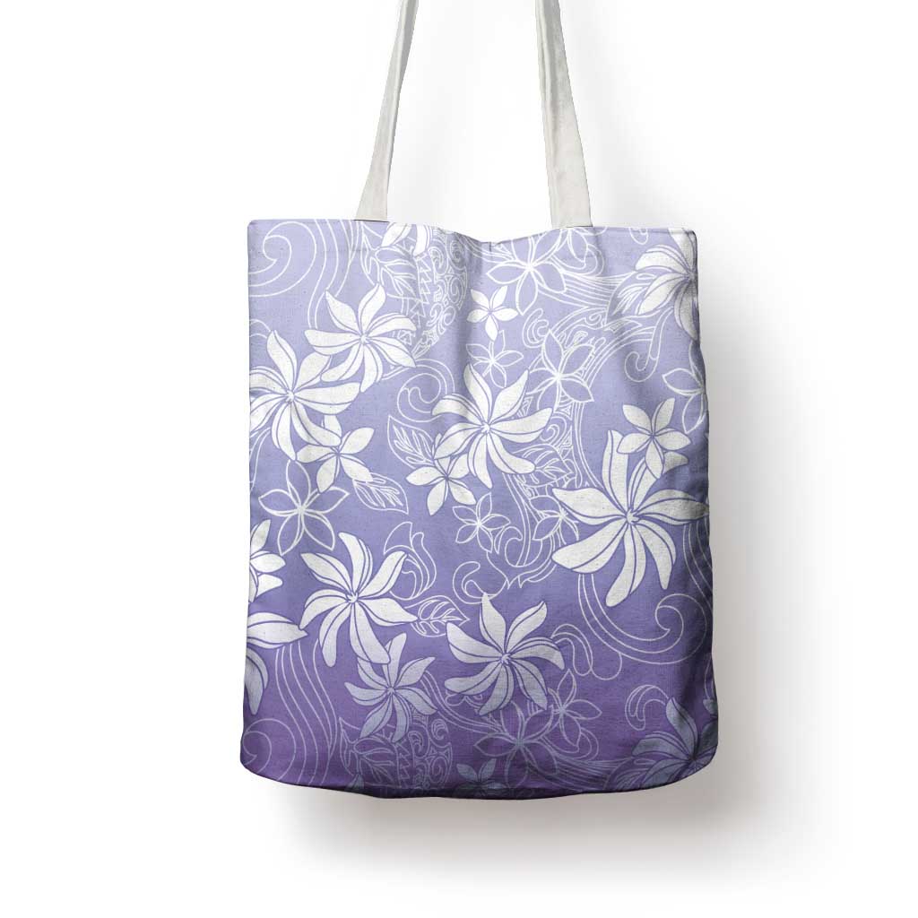 Tiare Tahiti Tote Bag Purple Polynesia Motifs LT05 - Polynesian Pride