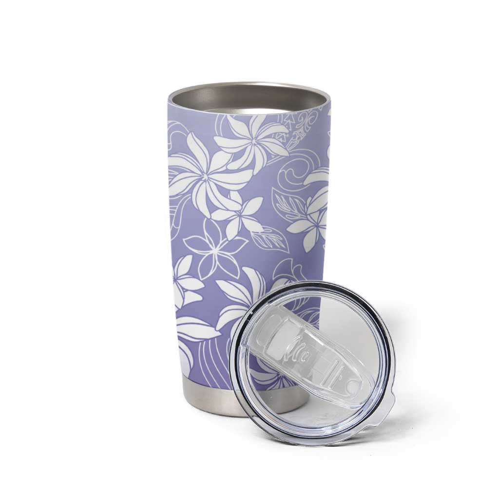 Tiare Tahiti Tumbler Cup Purple Polynesia Motifs LT05 - Polynesian Pride