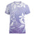 Tiare Tahiti Women V-Neck T-Shirt Purple Polynesia Motifs - Polynesian Pride