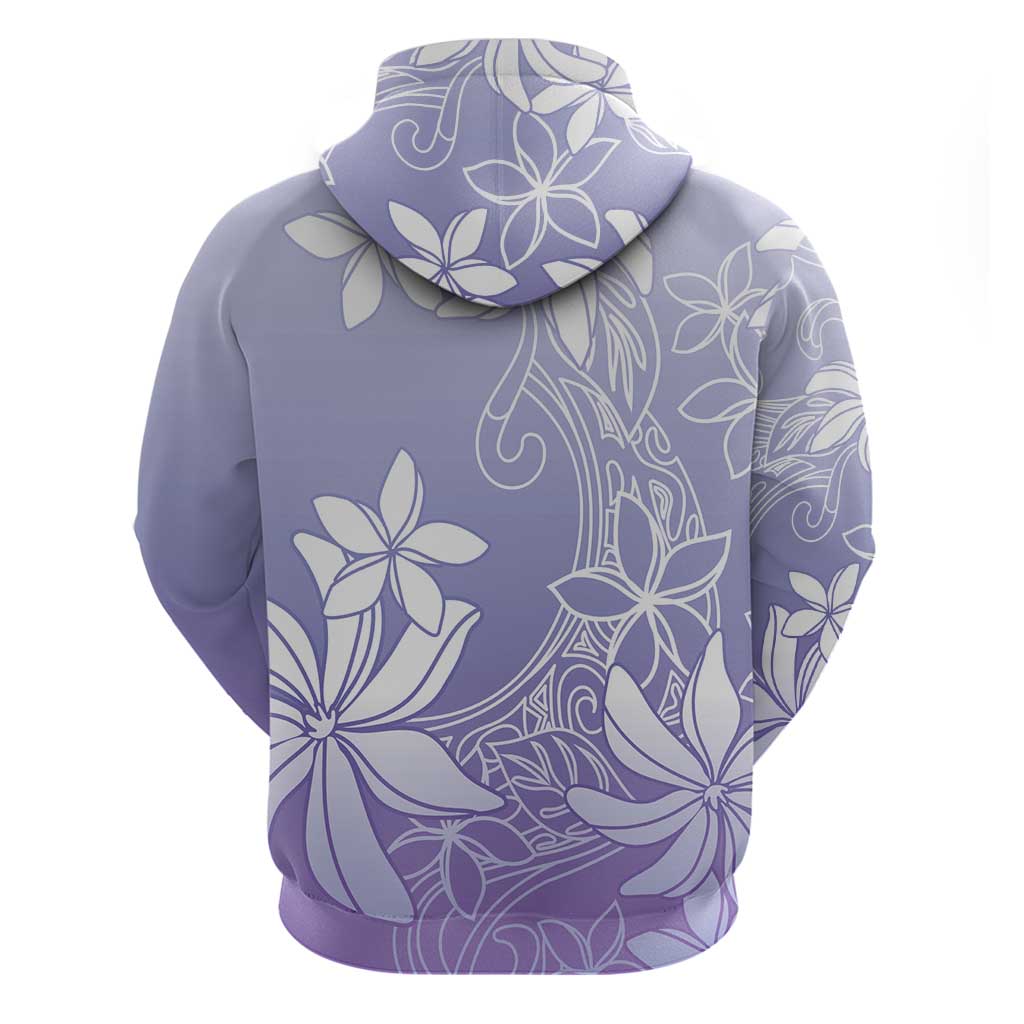 Tiare Tahiti Zip Hoodie Purple Polynesia Motifs LT05 - Polynesian Pride