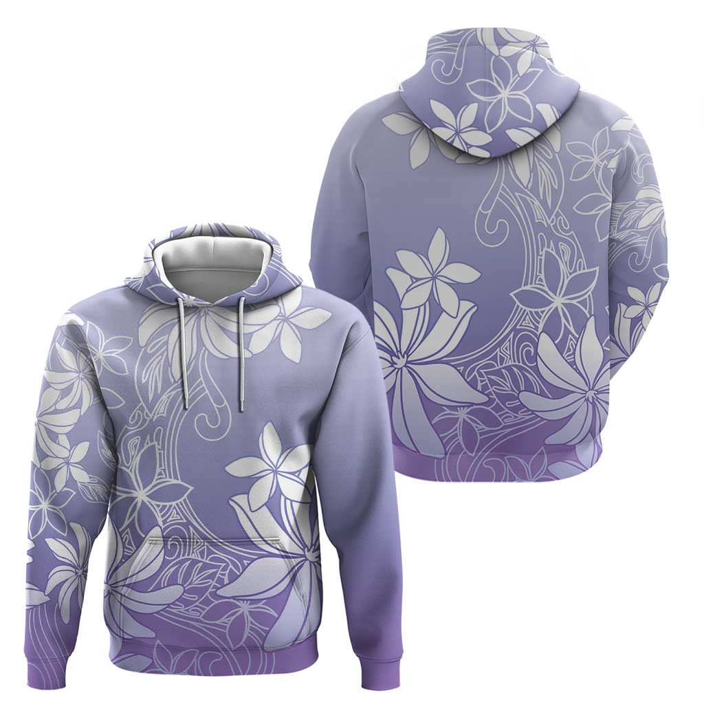 Tiare Tahiti Zip Hoodie Purple Polynesia Motifs LT05 - Polynesian Pride