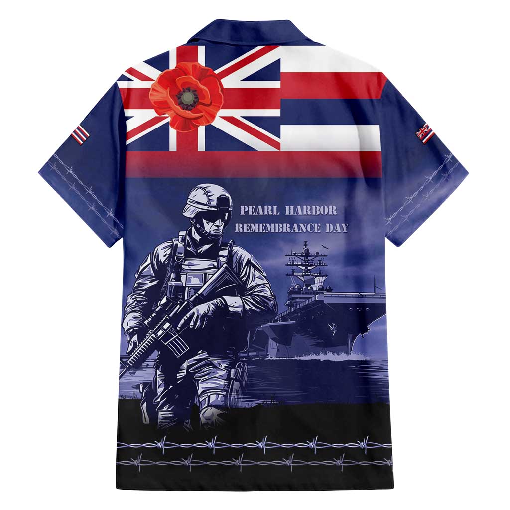 Hawaii Pearl Harbor Remembrance Day Family Matching Long Sleeve Bodycon Dress and Hawaiian Shirt Flag Style
