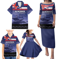 Hawaii Pearl Harbor Remembrance Day Family Matching Puletasi and Hawaiian Shirt Flag Style LT05 - Polynesian Pride