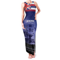 Hawaii Pearl Harbor Remembrance Day Family Matching Tank Maxi Dress and Hawaiian Shirt Flag Style