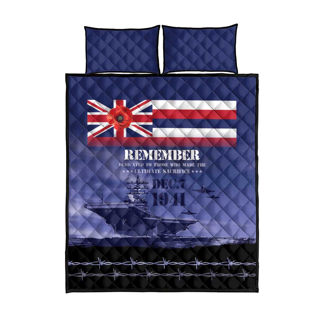 Hawaii Pearl Harbor Remembrance Day Quilt Bed Set Flag Style