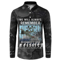 Personalized Pearl Harbor Remembrance Day Button Sweatshirt We Will Always Remember LT05 Black - Polynesian Pride