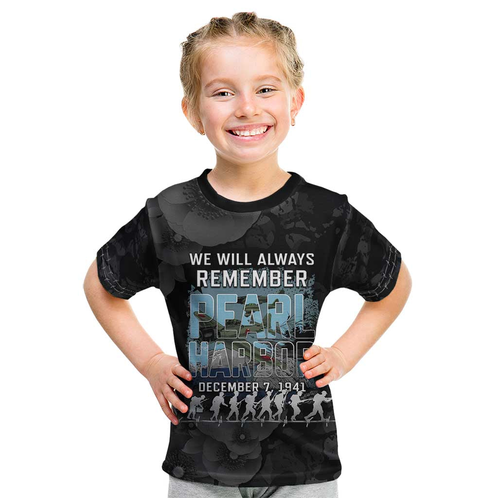Personalized Pearl Harbor Remembrance Day Kid T Shirt We Will Always Remember LT05 Black - Polynesian Pride
