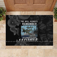 Pearl Harbor Remembrance Day Rubber Doormat We Will Always Remember LT05 Black - Polynesian Pride