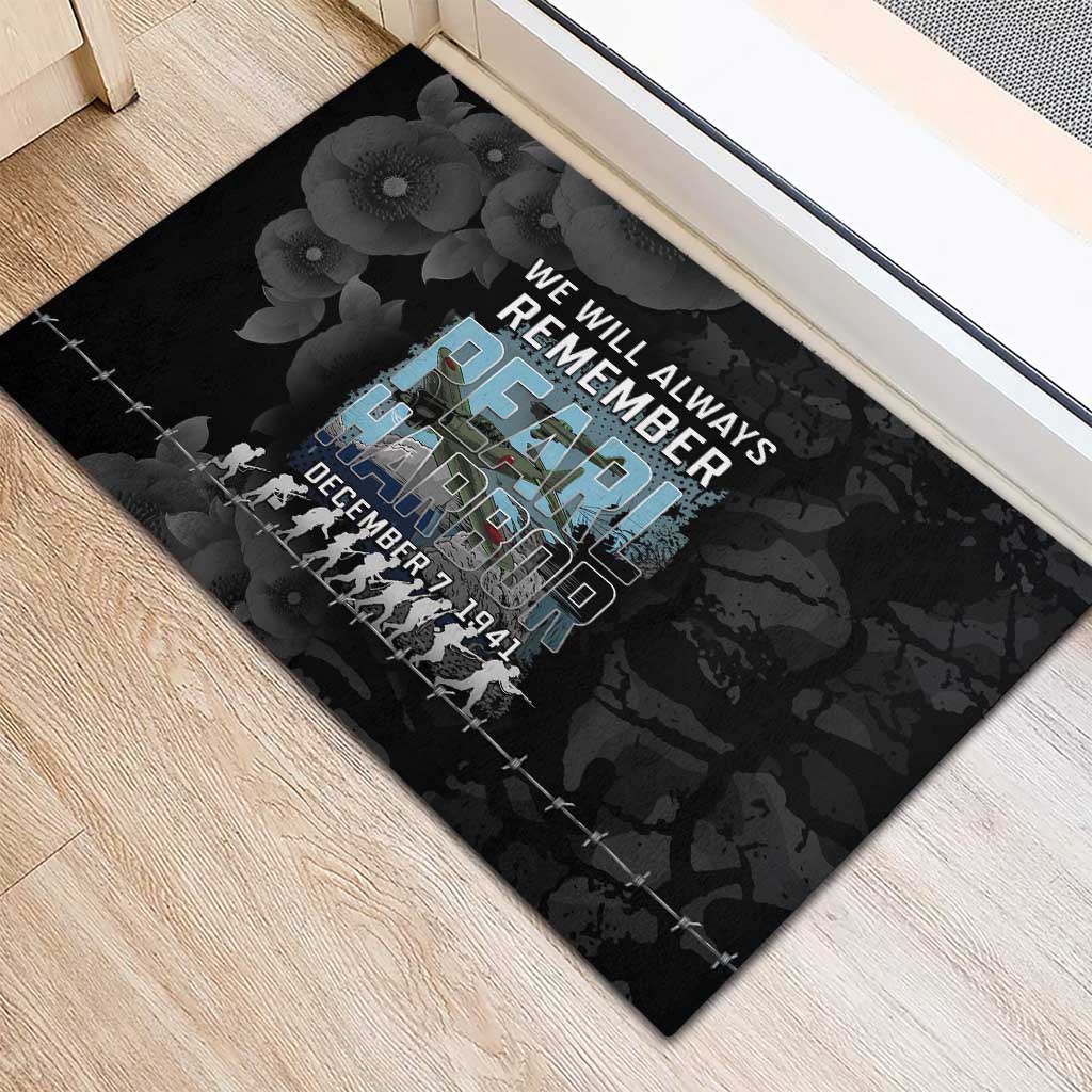 Pearl Harbor Remembrance Day Rubber Doormat We Will Always Remember LT05 - Polynesian Pride