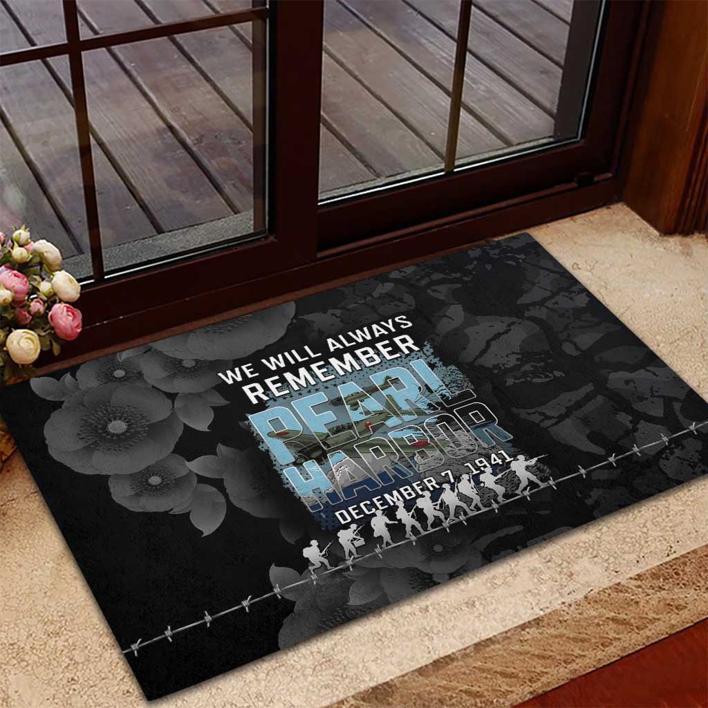 Pearl Harbor Remembrance Day Rubber Doormat We Will Always Remember LT05 - Polynesian Pride