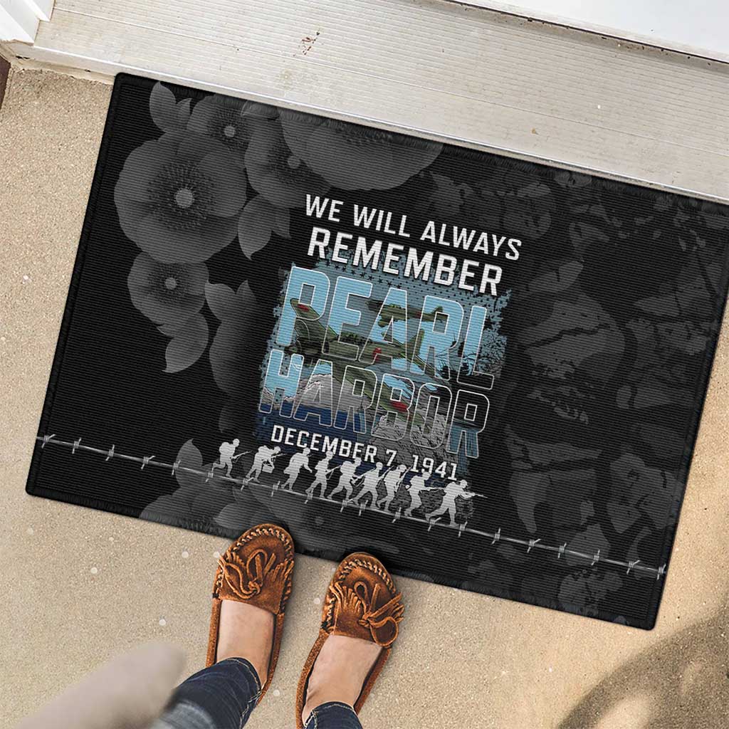 Pearl Harbor Remembrance Day Rubber Doormat We Will Always Remember LT05 - Polynesian Pride